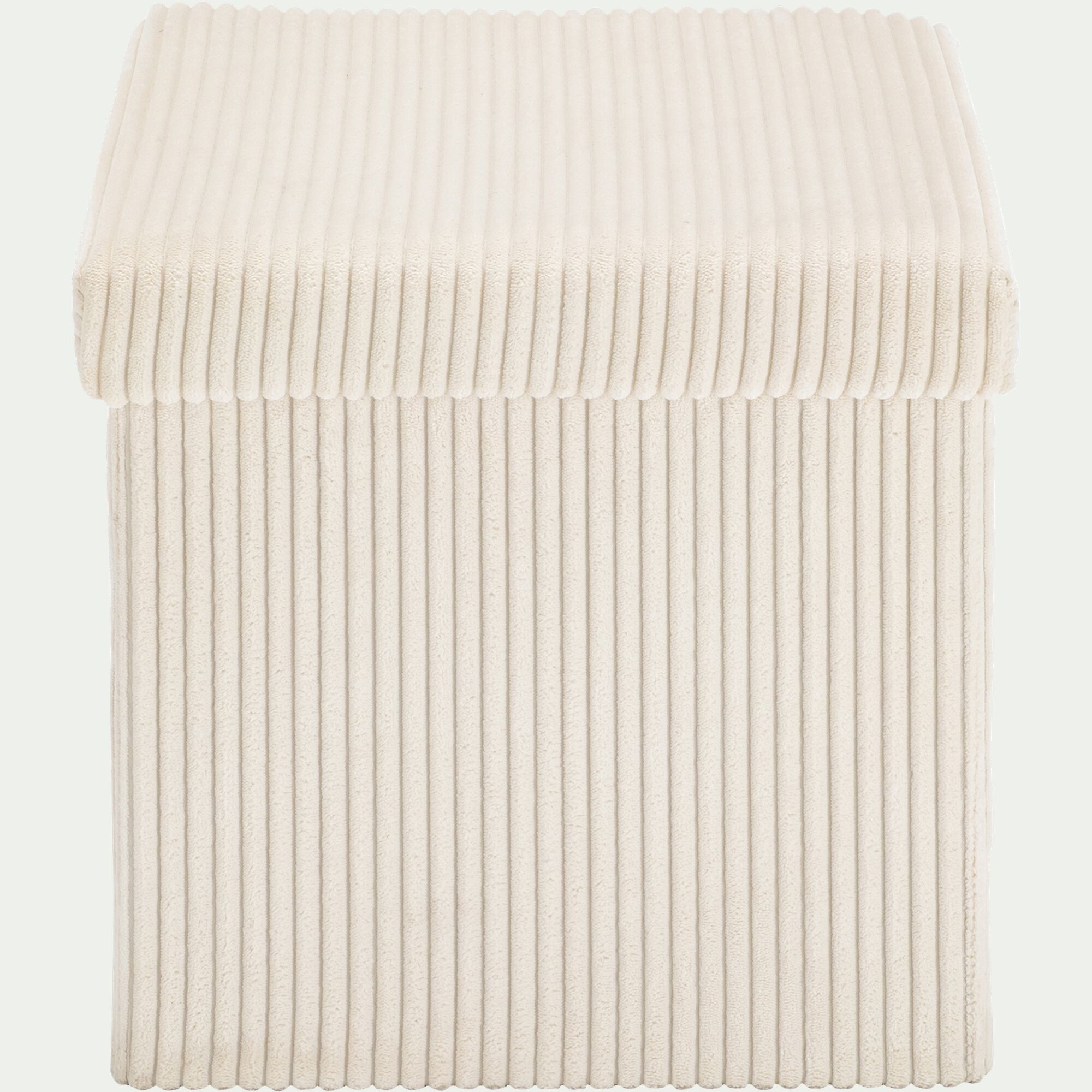 BAO - Pouf en tissu avec coffre de rangement H38 - beige