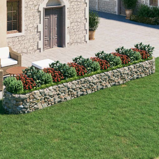 NNEVL Gabion Raised Bed Galvanised Iron 600x100x50 cm
