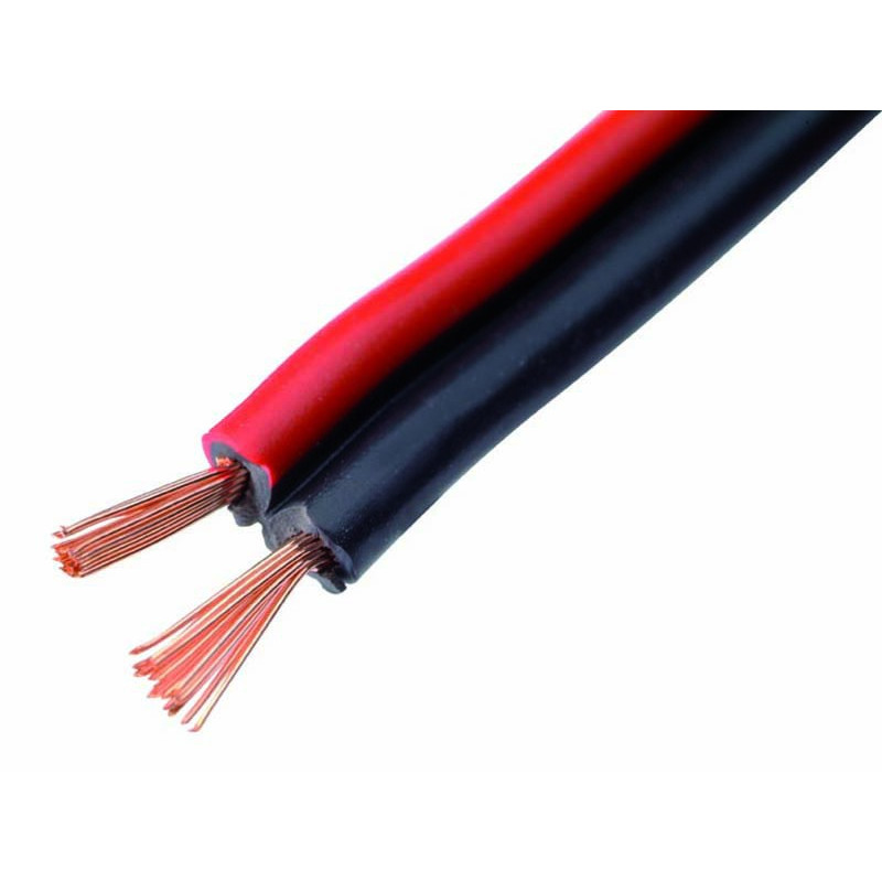 Câble audio rouge et noir 2 x 0,75 mm² au mètre PROFILE