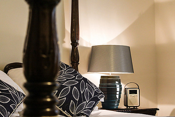 Elstead Neptune - Lampe de table à 1 lumière émail bleu, E27