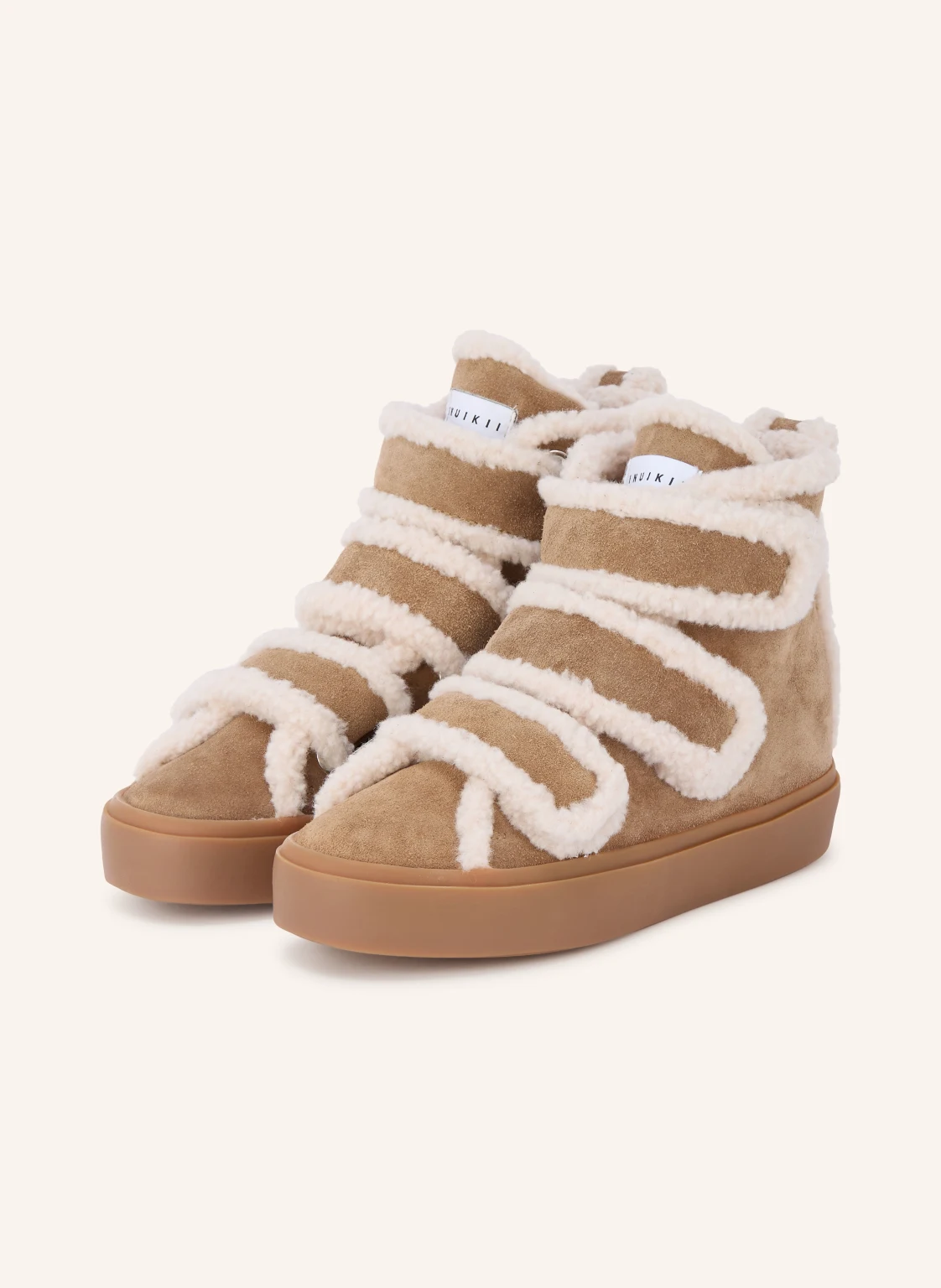 INUIKII Hightop-Sneaker SHEARLING VELCRO WEDGE