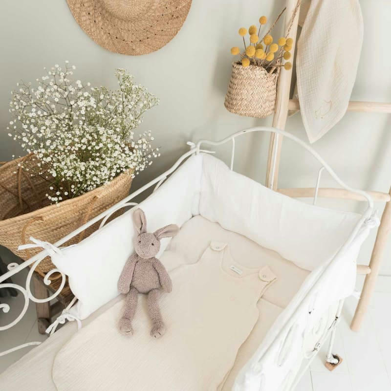 - Gigoteuse été en gaze de coton ecru (0-6 mois)