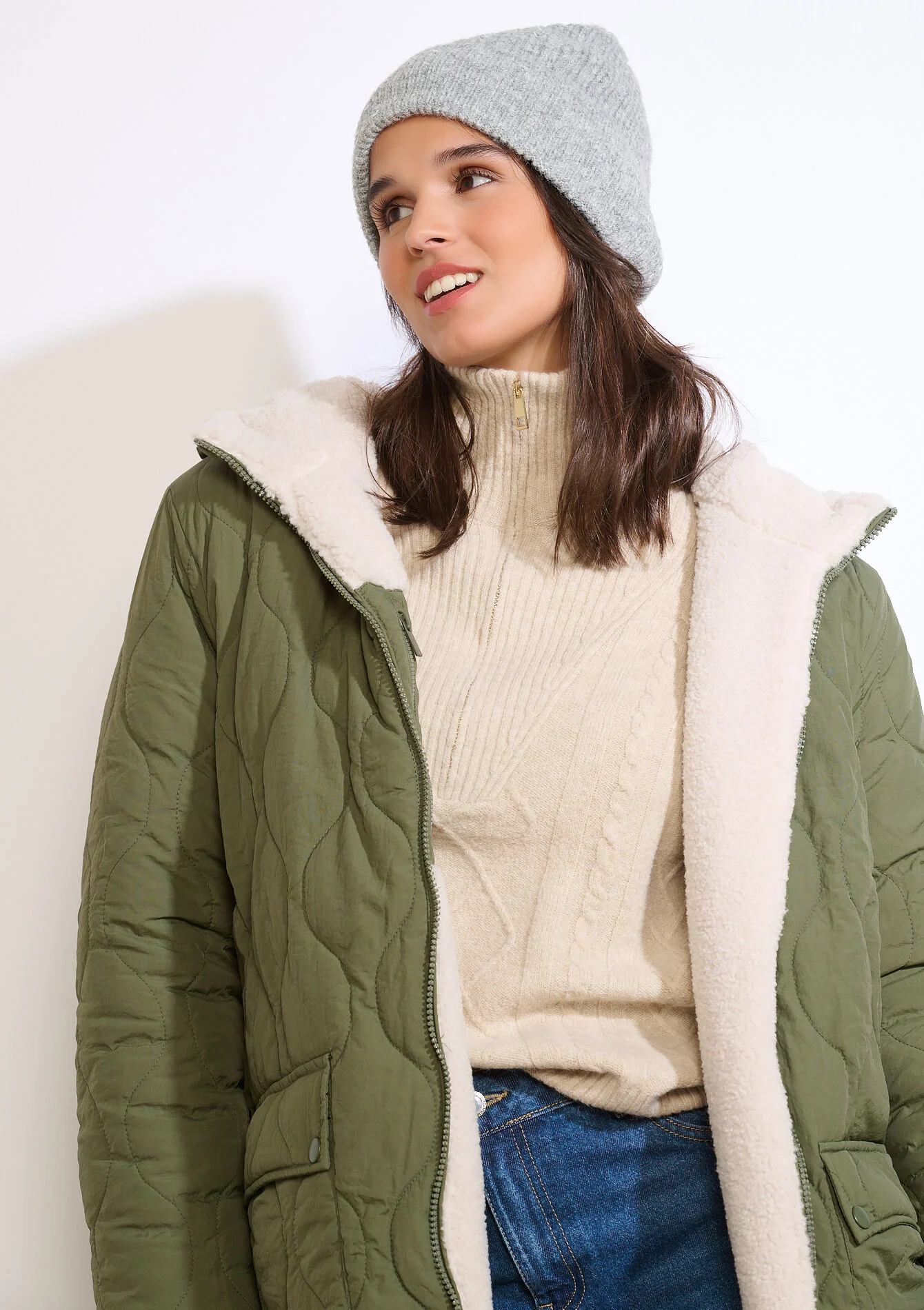 Beanie met pailletten