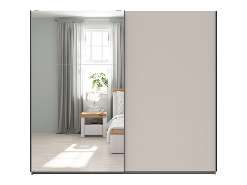 Szafa przesuwna Tetrix 220 cm z lustrem kaszmir