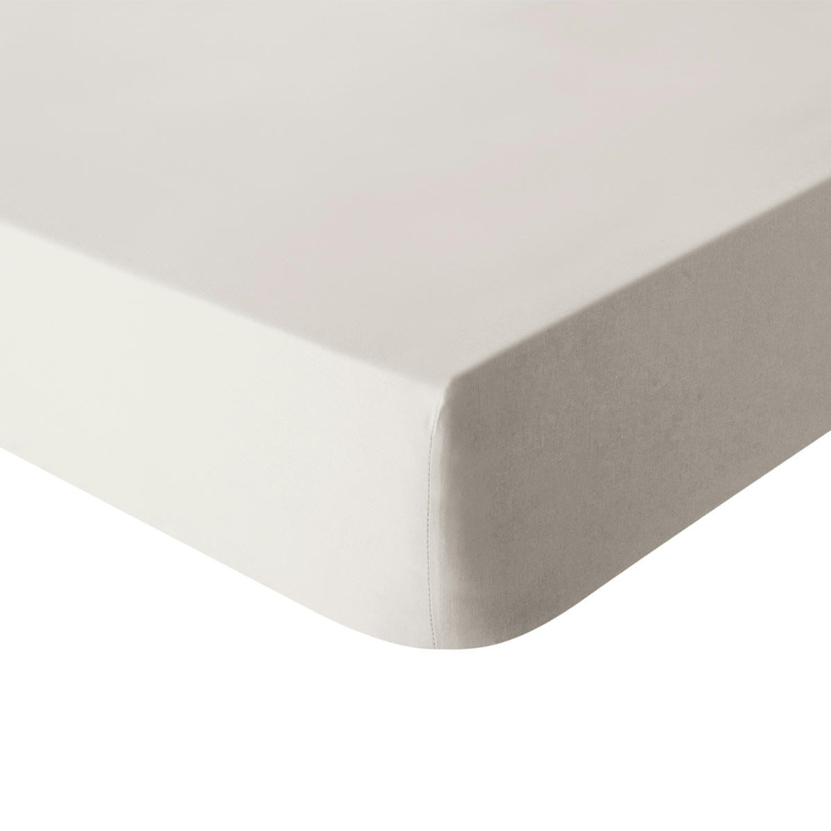 TOUT DOUX - Drap housse en coton beige 140x200