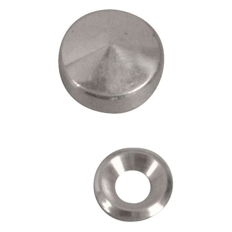 Cache universel pour vis en laiton chromé Ø 18 mm 4 pièces TEKNIBOX