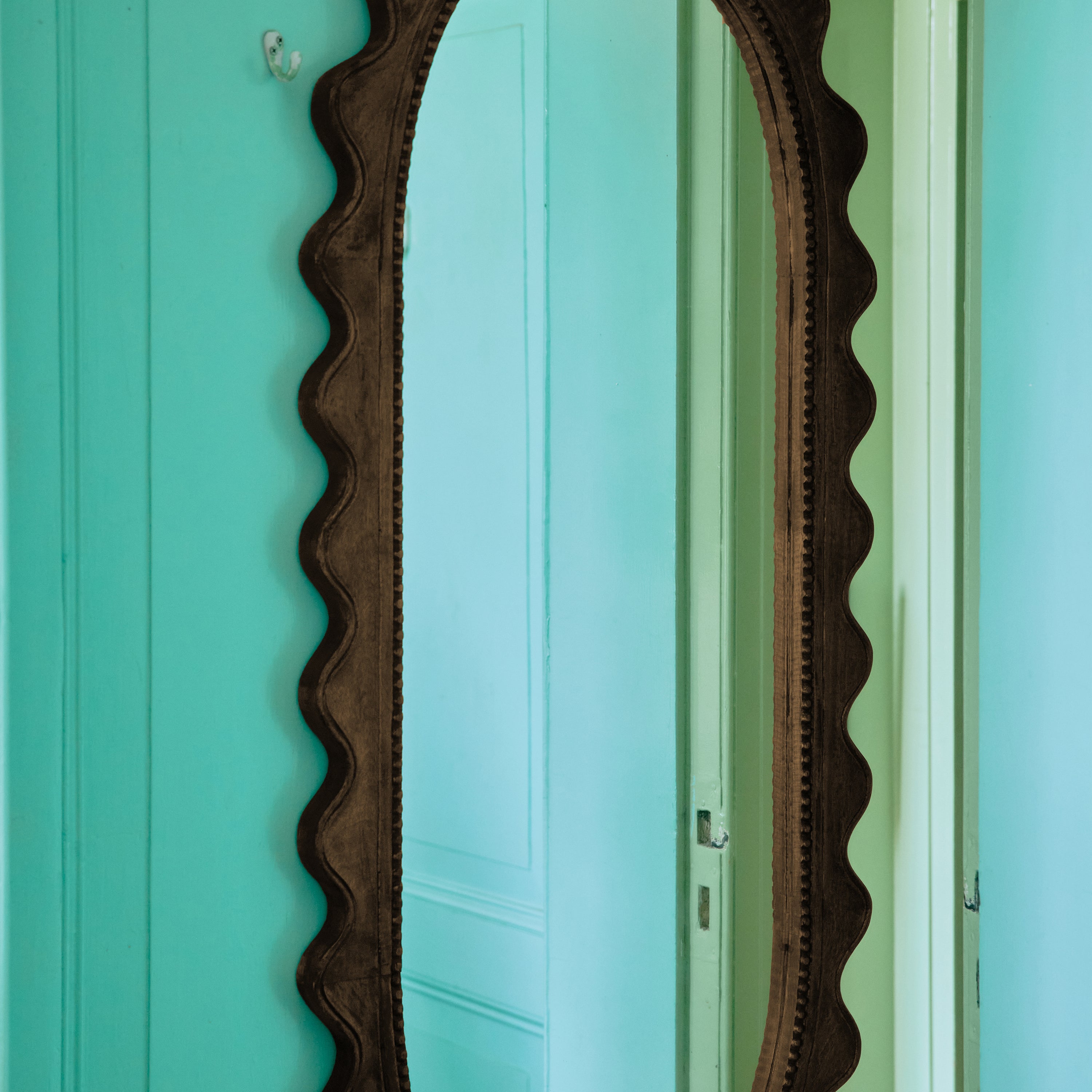 HKliving Ripple Spiegel - Hout