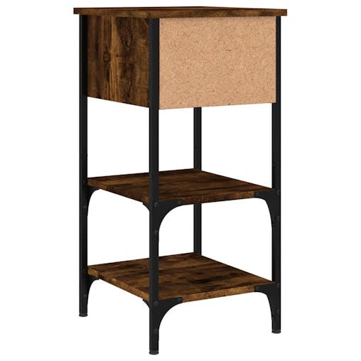 NNEVL Bedside Cabinets 2 pcs Smoked Oak 34x36x70 cm Engineered Wood