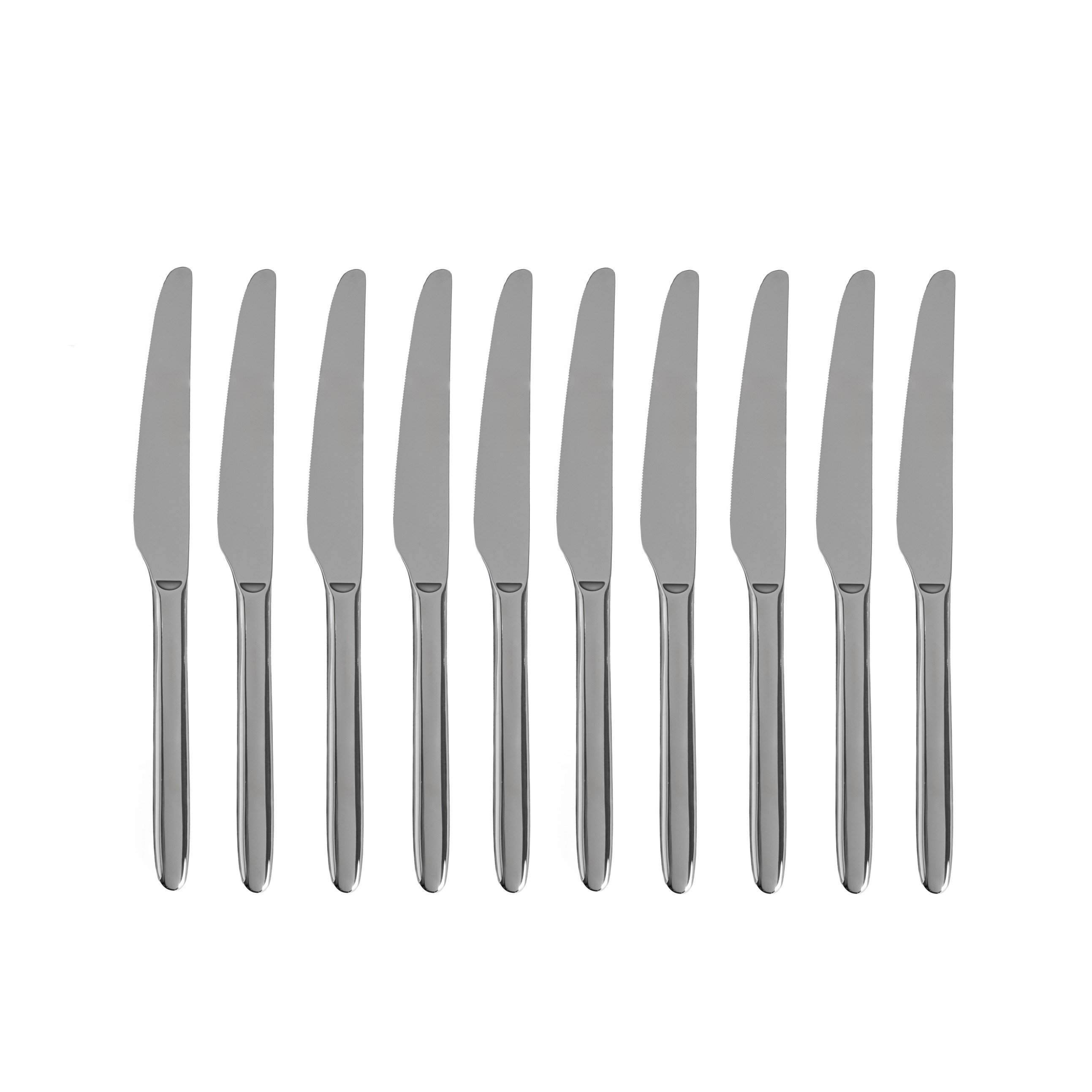 Zestaw noży VIENNA srebrnych, 10 szt. 23,5cm HOMLA