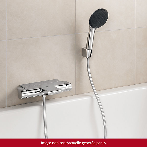 Pack mitigeur bain thermostatique GROHE Grohtherm 2000   Douchette 2 jets Vitalio Start 110  Flexible