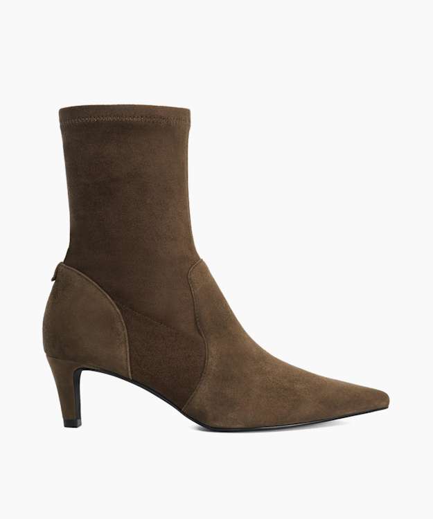 Olivies Khaki - Suede Heeled Ankle Boots