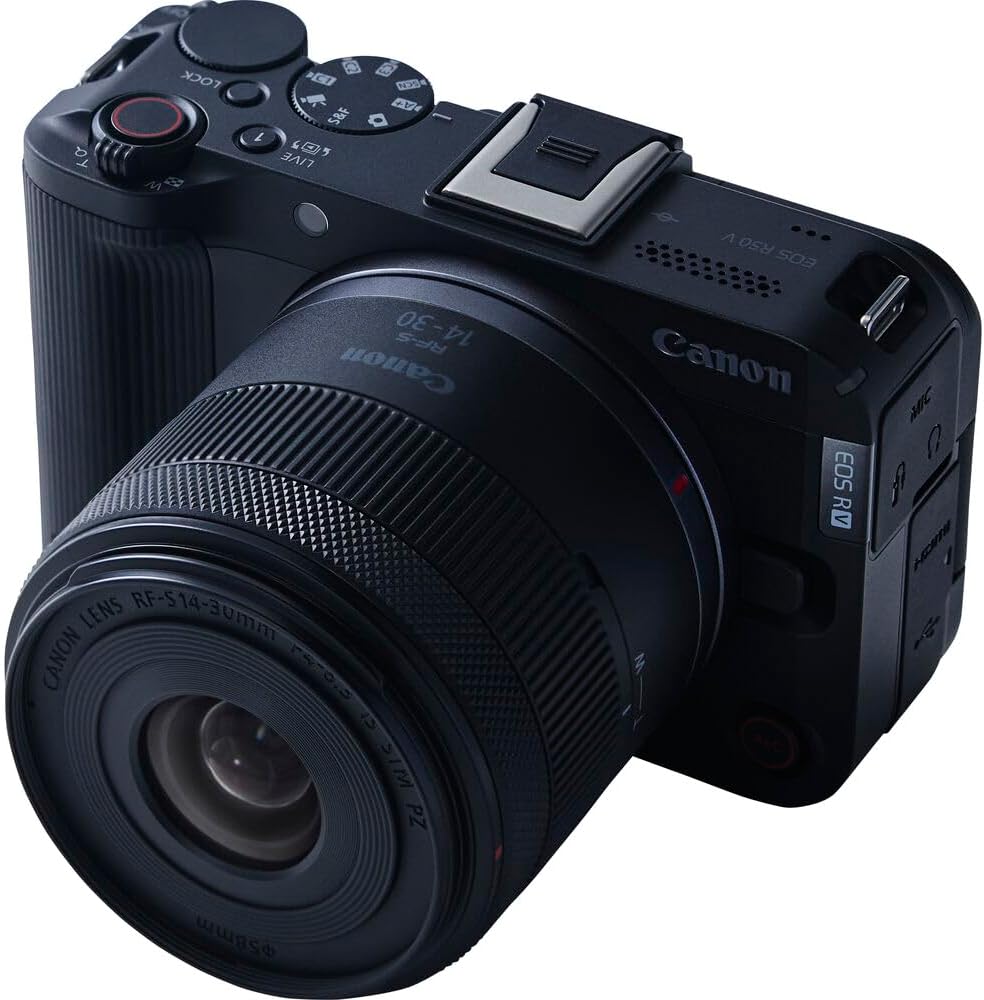 Canon EOS R50 V Mirrorless Camera with 14-30mm f/4-6.3 RF-S Lens | 4K Video  Dual Pixel Autofocus  Flip Screen | Compact RF Mount Vlog Camera Kit with Bag and 64GB Card