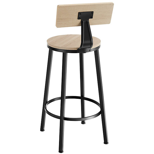 Lot de tabourets de bar avec grands dossiers confortables Style industriel