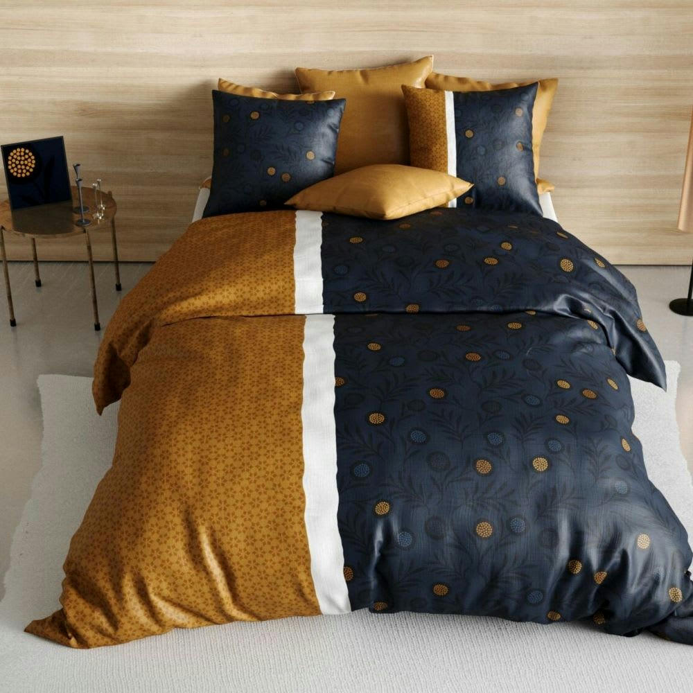 - Parure de lit 1 place coton à motifs 140x200 cm