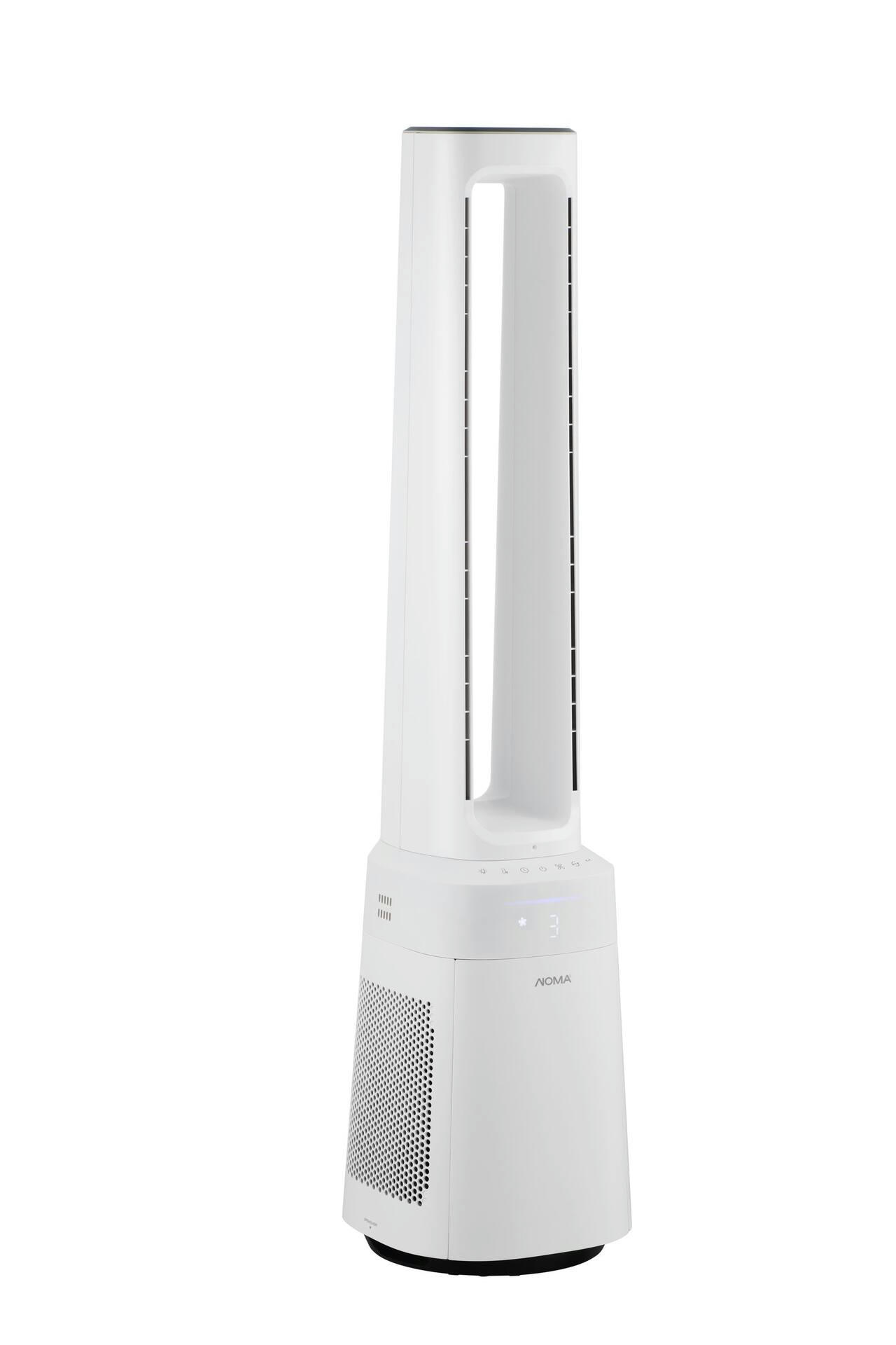 NOMA Bladeless HEPA Filter Oscillating 10-Speed Air Purifier, White
