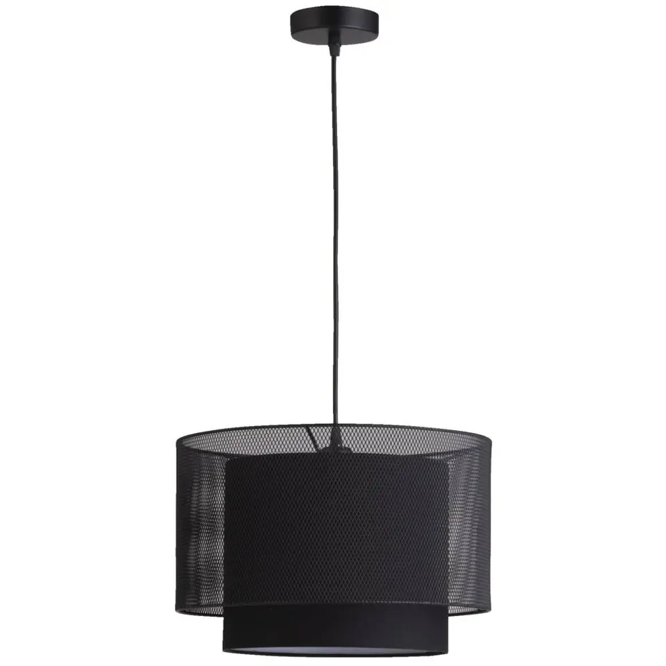 Hanglamp Zaragoza E27 - mat zwart - 120x&Oslash;35 cm