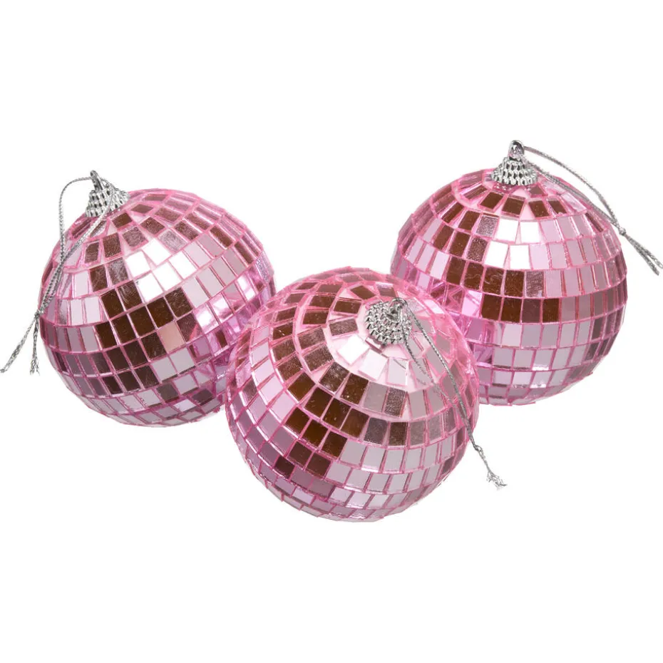 Kwantum Kerstdecoratie | Hanger Discobal Roze – 3 Stuks
