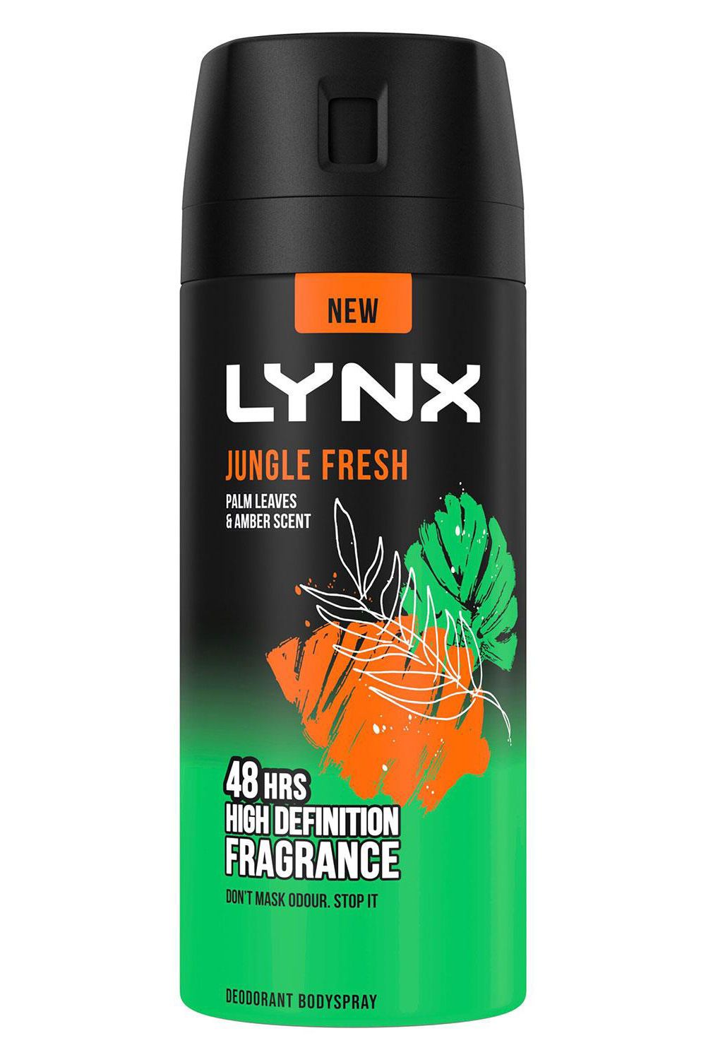 Lynx Body Spray Jungle Fresh 48H HD Fragrance Deodorant 150ml, 12 Pack