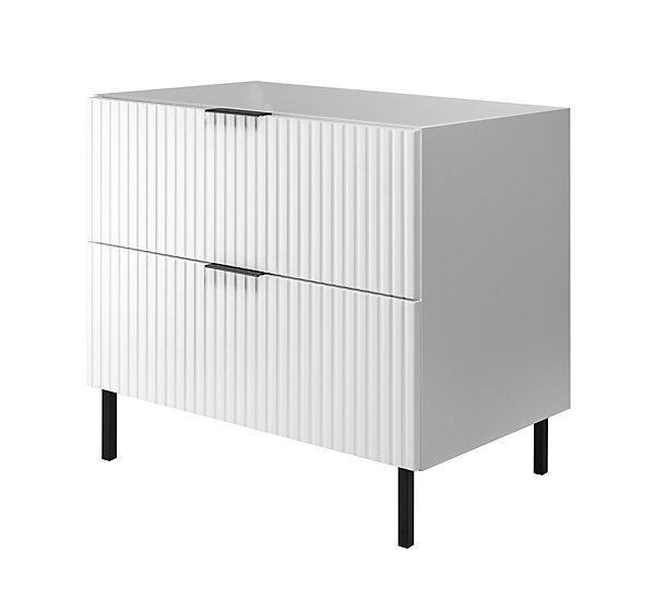 Meuble sous vasque sur pieds FLOW blanc 80 cm
