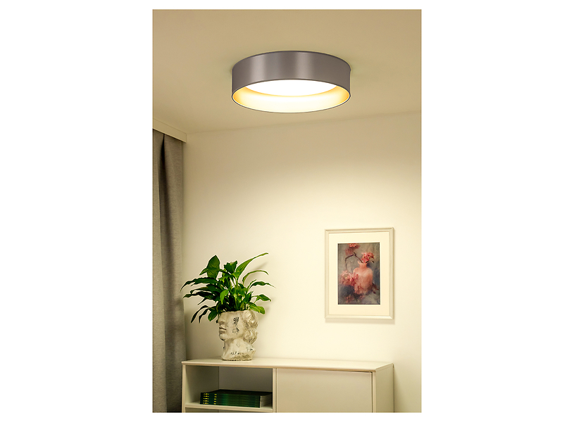 Lampa sufitowa Plafond LED tkaninowa srebrno-złota