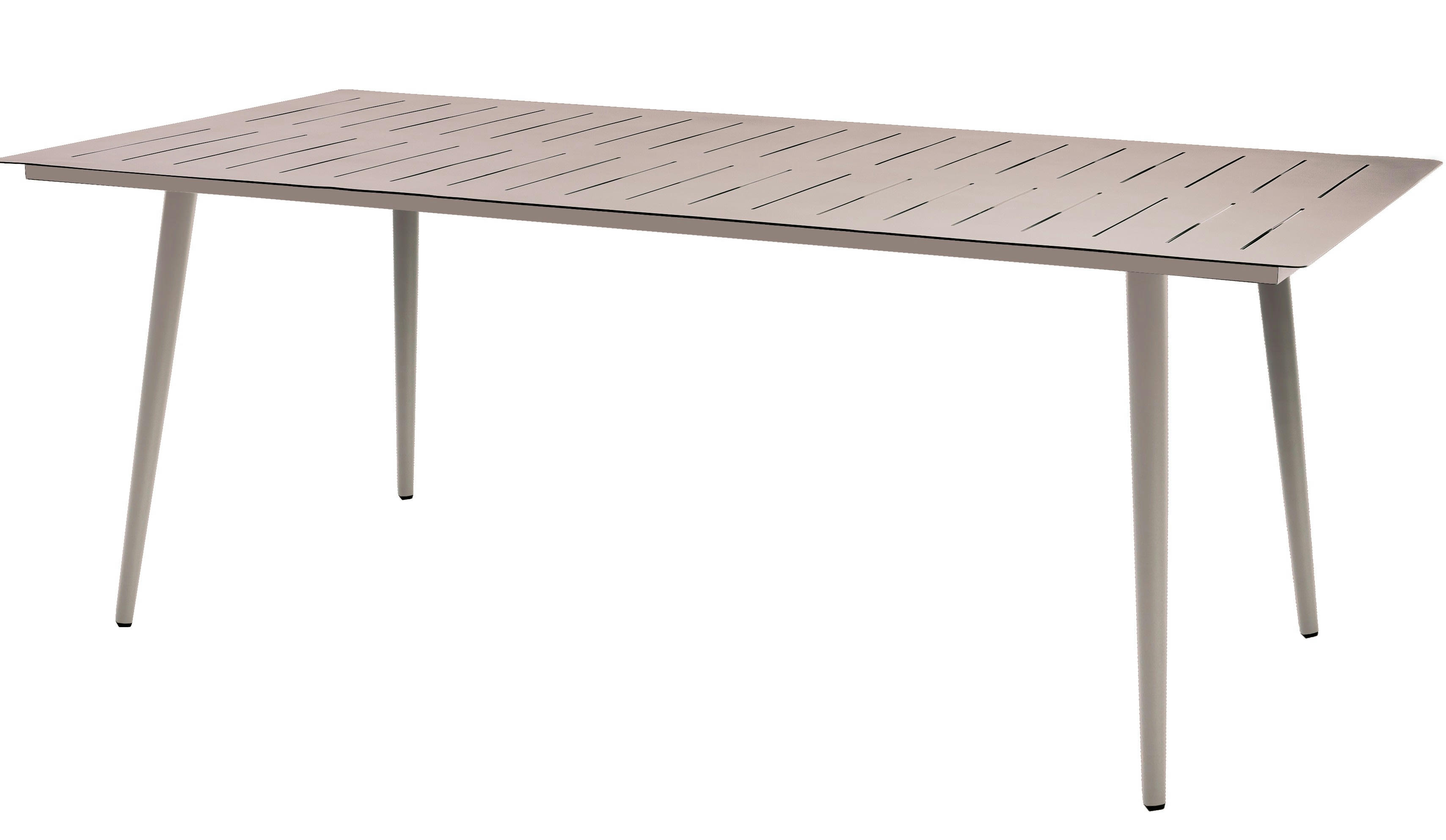 INARI - Table de repas 8 personnes  200x100 cm en aluminium muscade