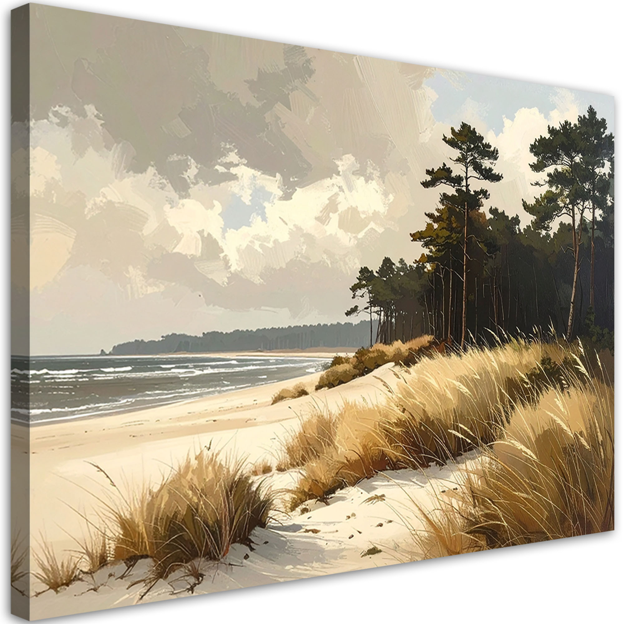 Obraz do salonu sypialni biura loftu, Widok Plaża Wydmyi Morze 30x20