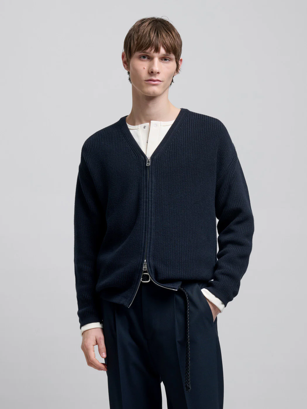 Cardigan zippé maille perlée - L'atelier