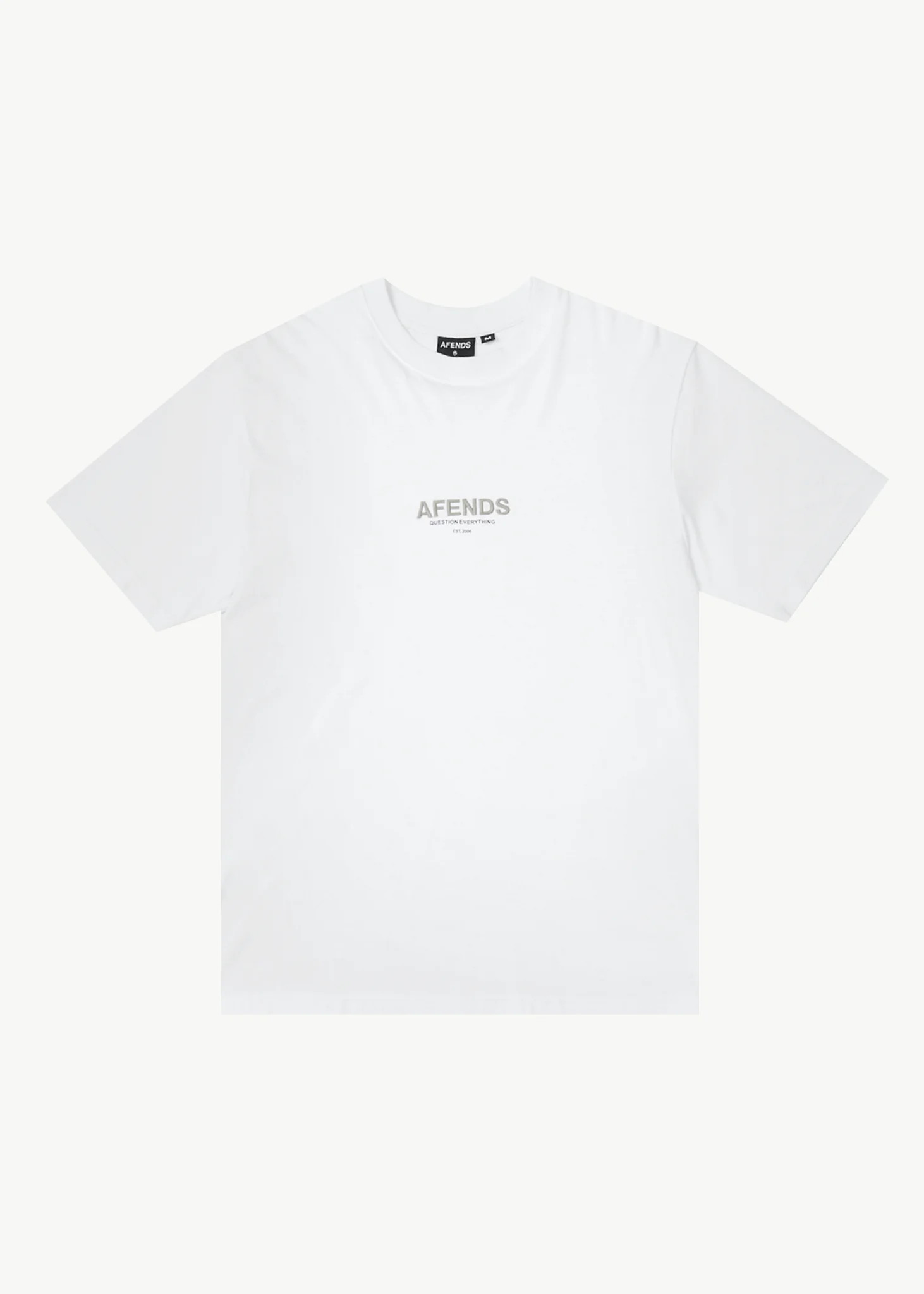 AFENDS Mens Vinyl - Retro Tee - White