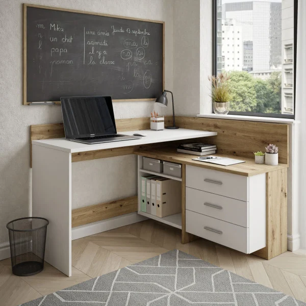 Narożne biurko ECKE dąb artisan