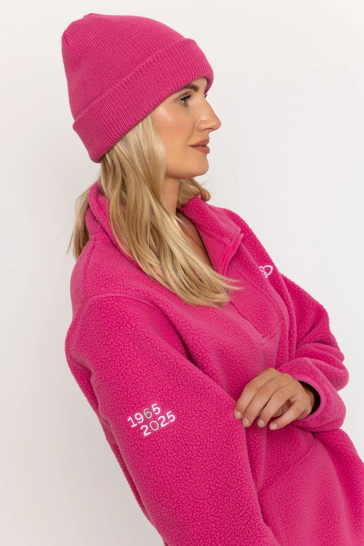 Anniversary Teddy Fleece in Bubblegum Pink