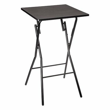 Stół barowy 60x60cm składany czarny z metalu i mdf styl loft