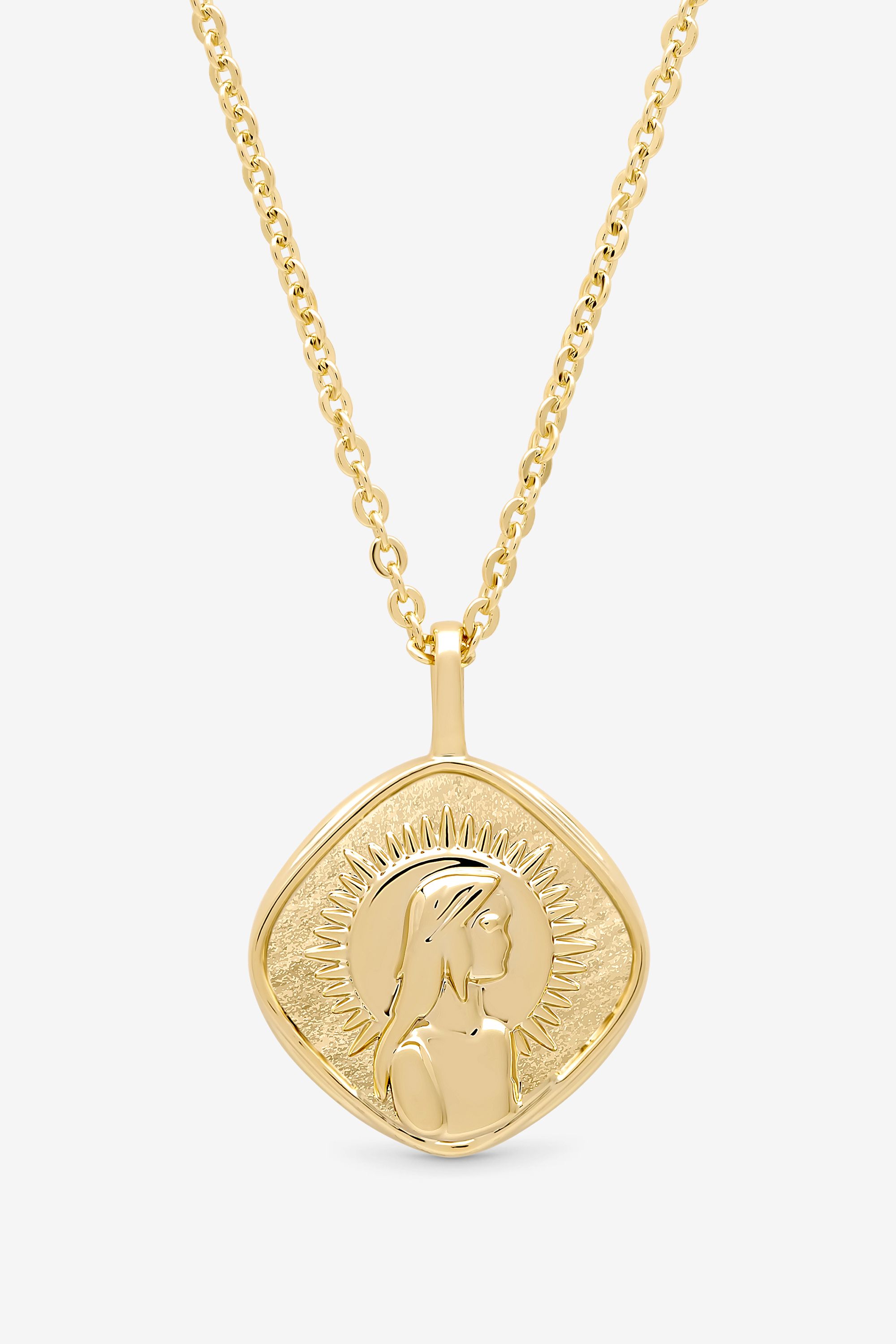 Jon Richard Gold Plated Molten Horoscope Pendant - Virgo