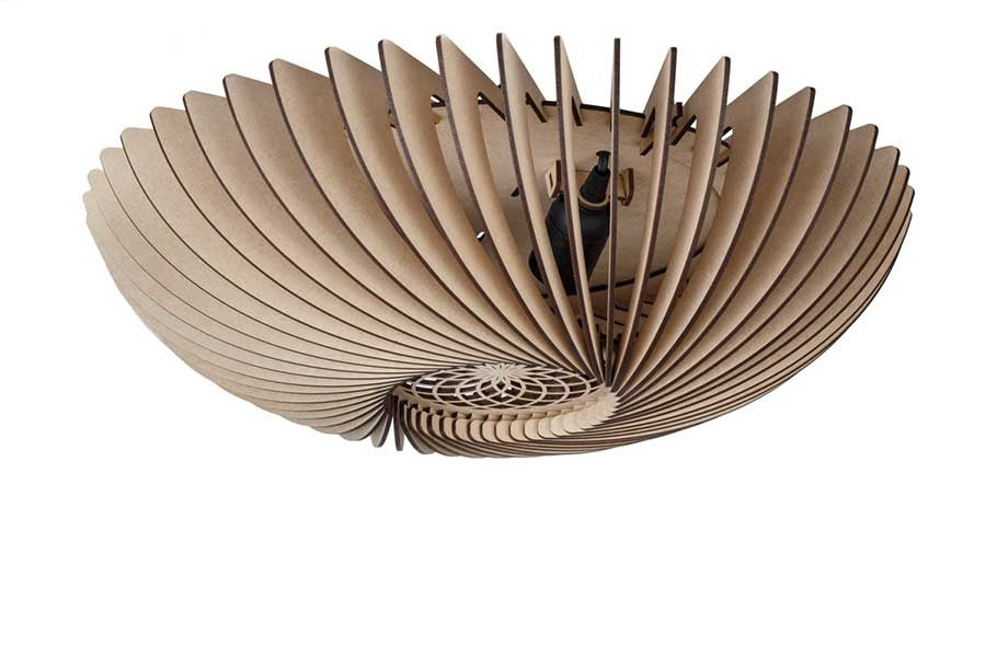 Blij Design plafondlamp Orb - 2 lichts - 48 x 13  cm - beige