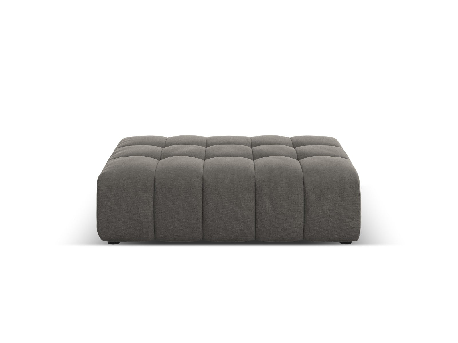 Cosmopolitan Design Poef Chicago flueel lichtgrijs - 84x102x42cm