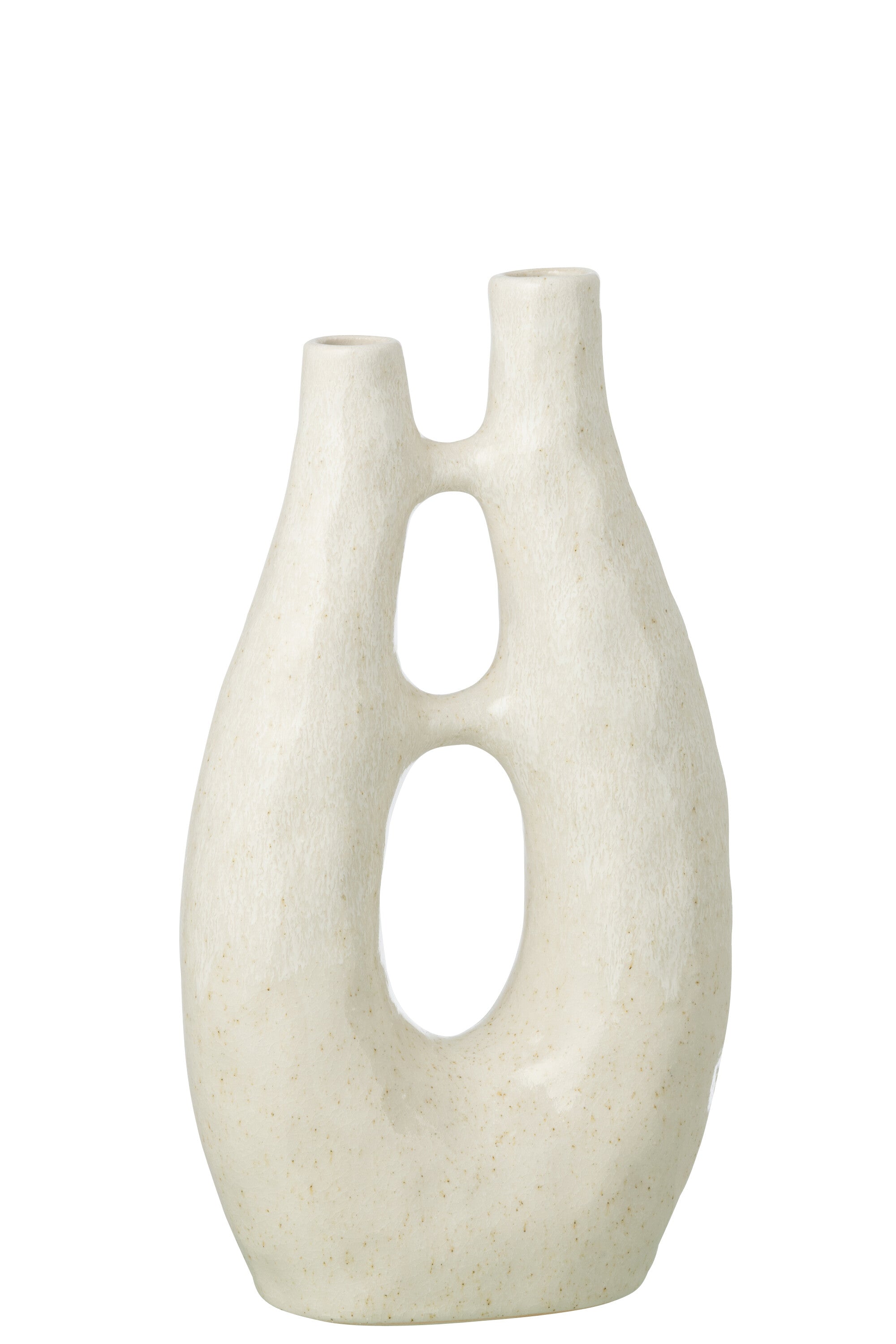 J-Line vaas Jeanne - steengoed - wit - large