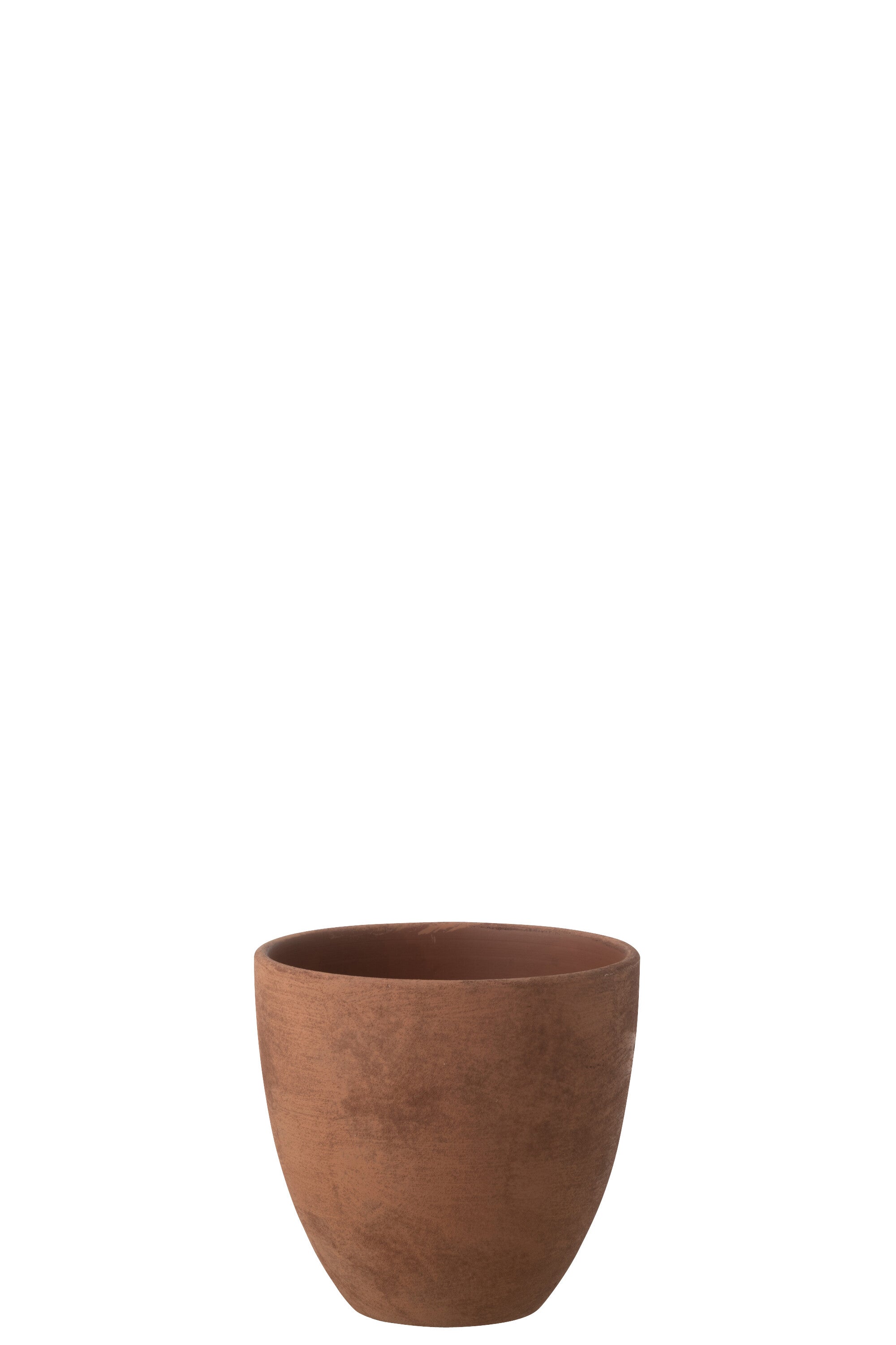 J-Line bloempot Rond - keramiek - bruin - medium