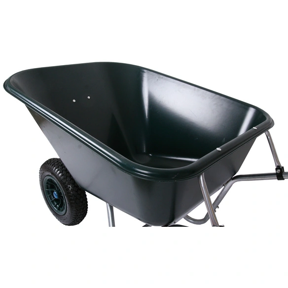 Schubkarre, HxL: 70 x 186 cm, 200 l, Kunststoff-Mulde