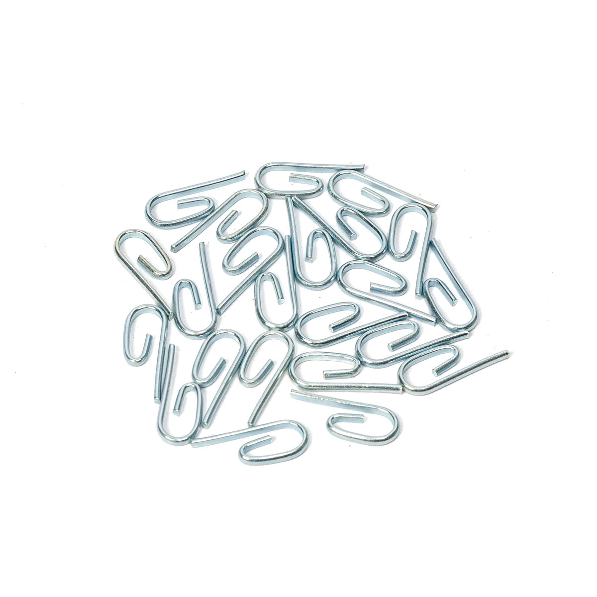 Conjunto de 25 agrafes metálicos em caracol