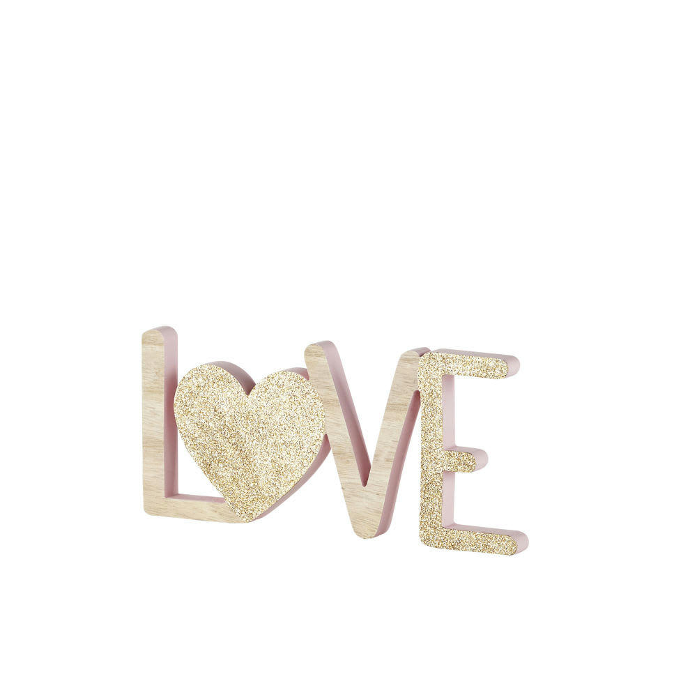 MILA - Déco murale à paillettes dorées 29x14