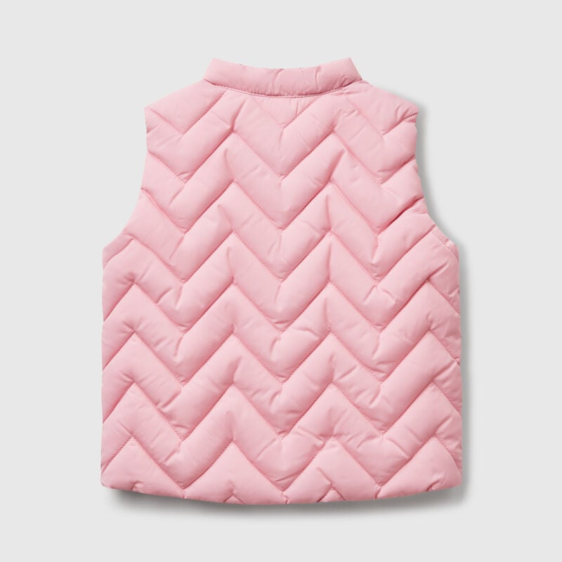 Padded vest in technical fabric