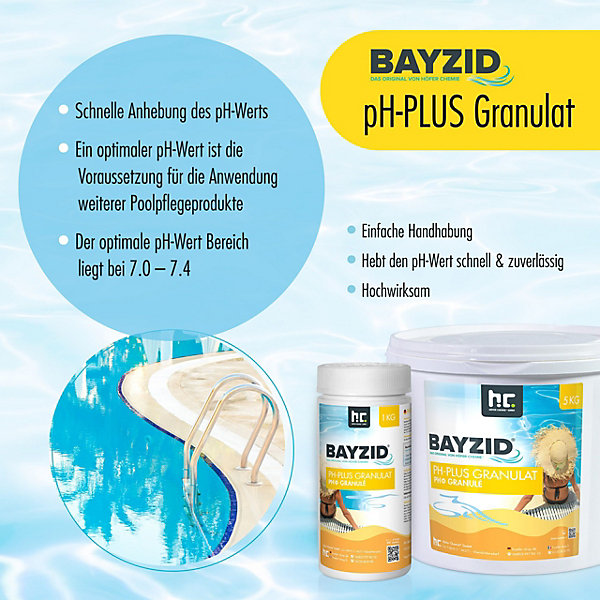 Granulés Ph-plus 1 x 5 Kg - Hautement Efficaces Pour Augmenter Rapidement Le Ph De Votre Piscine