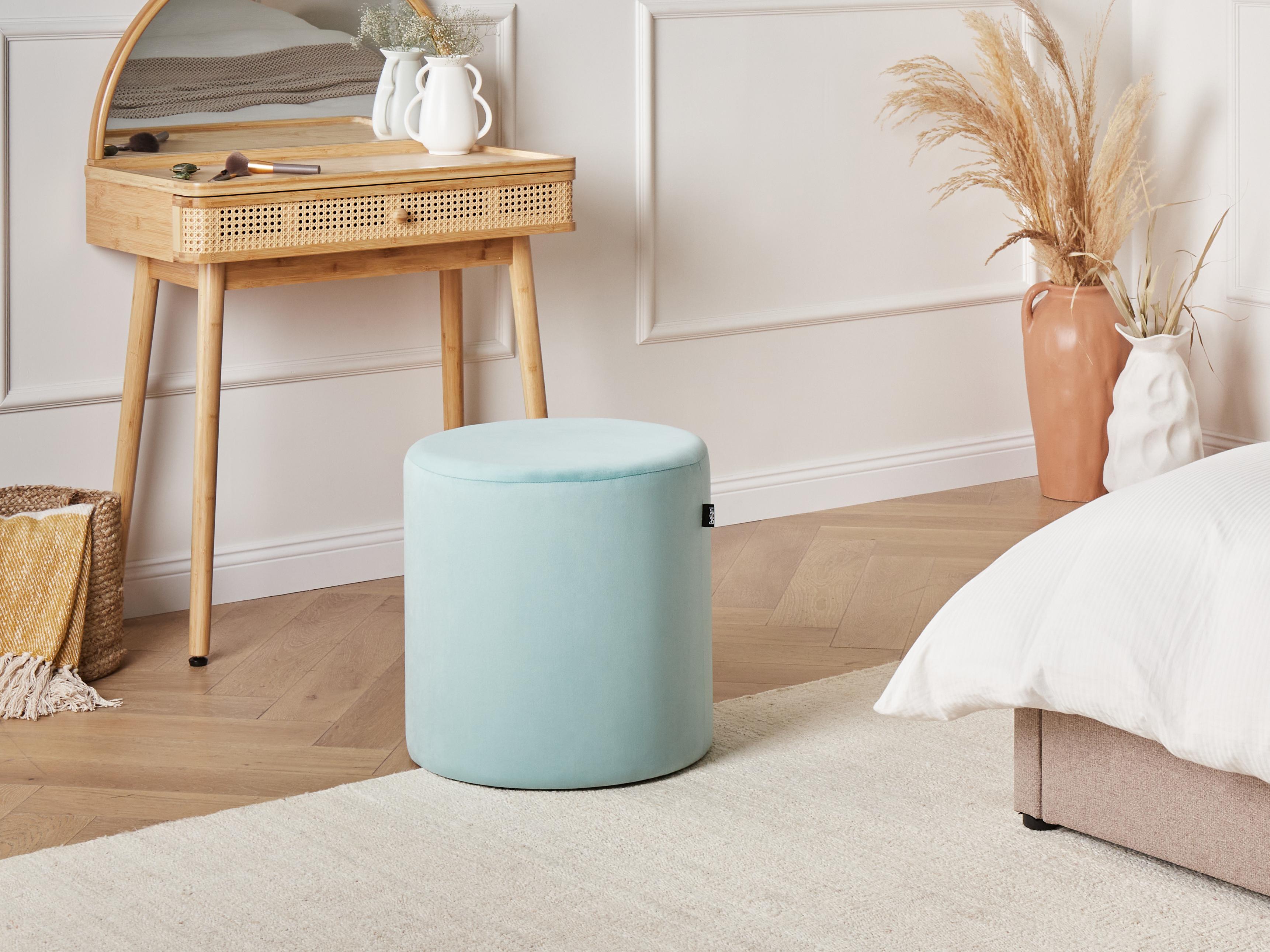 Pouffe LOVETT Velvet Mint Green