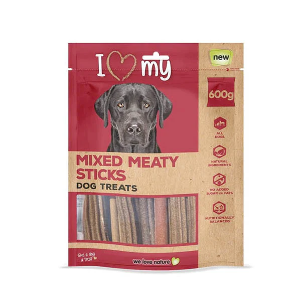 I Love My Dog Mixed Meaty Sticks 600g