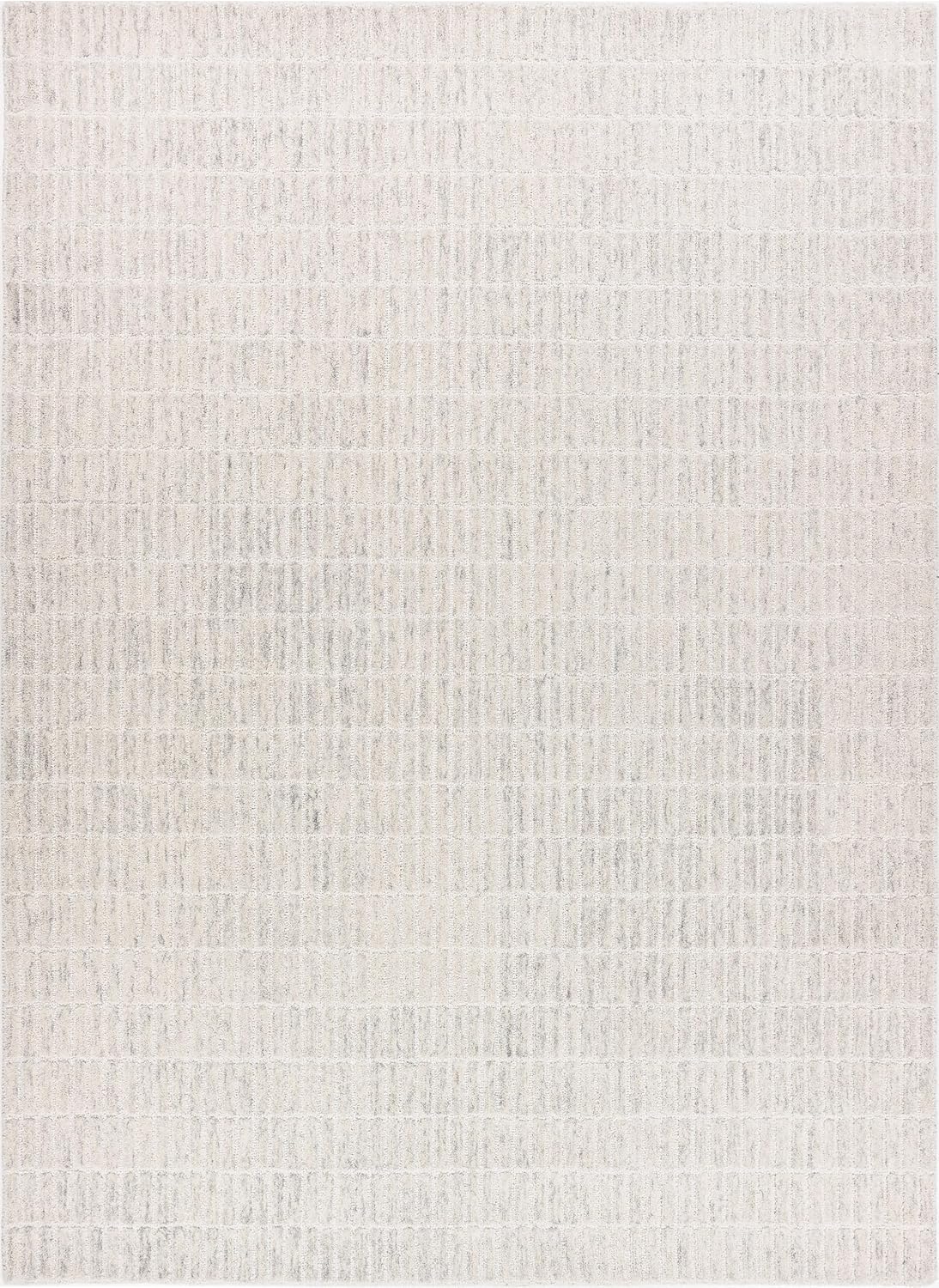 Hand-Tufted 100% Wool Area Rug – Unique Modern Geometric Grid Pattern, Soft Plush Textured Carpet for Living Room, Bedroom, Dining Room & Entryway (Grey, 8' x 10')