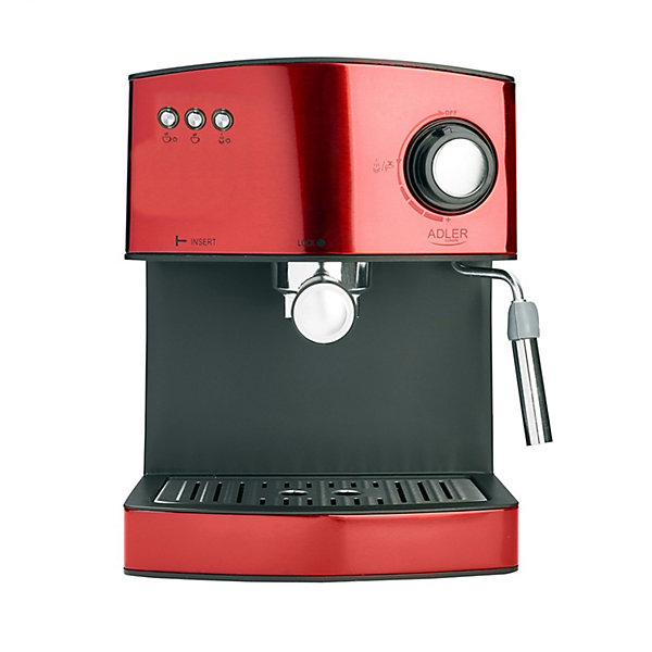 Machine à café, cafetière expresso Adler AD 4404r, 15 bars, 850W, rouge