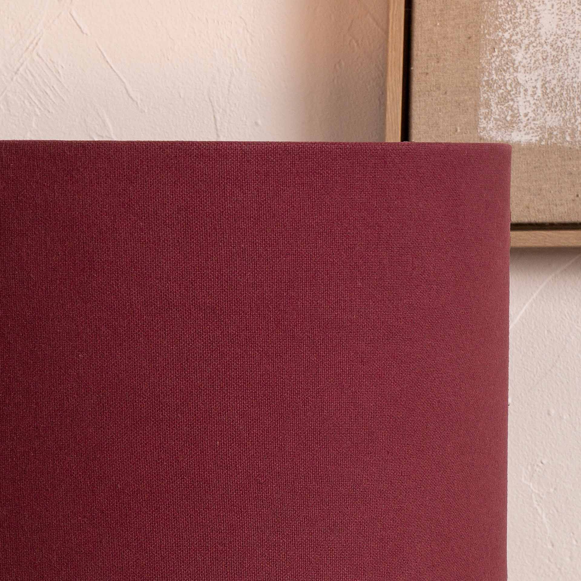 Ruma Burgundy Cylinder Lampshade for Table Lamps and Floor Lamps