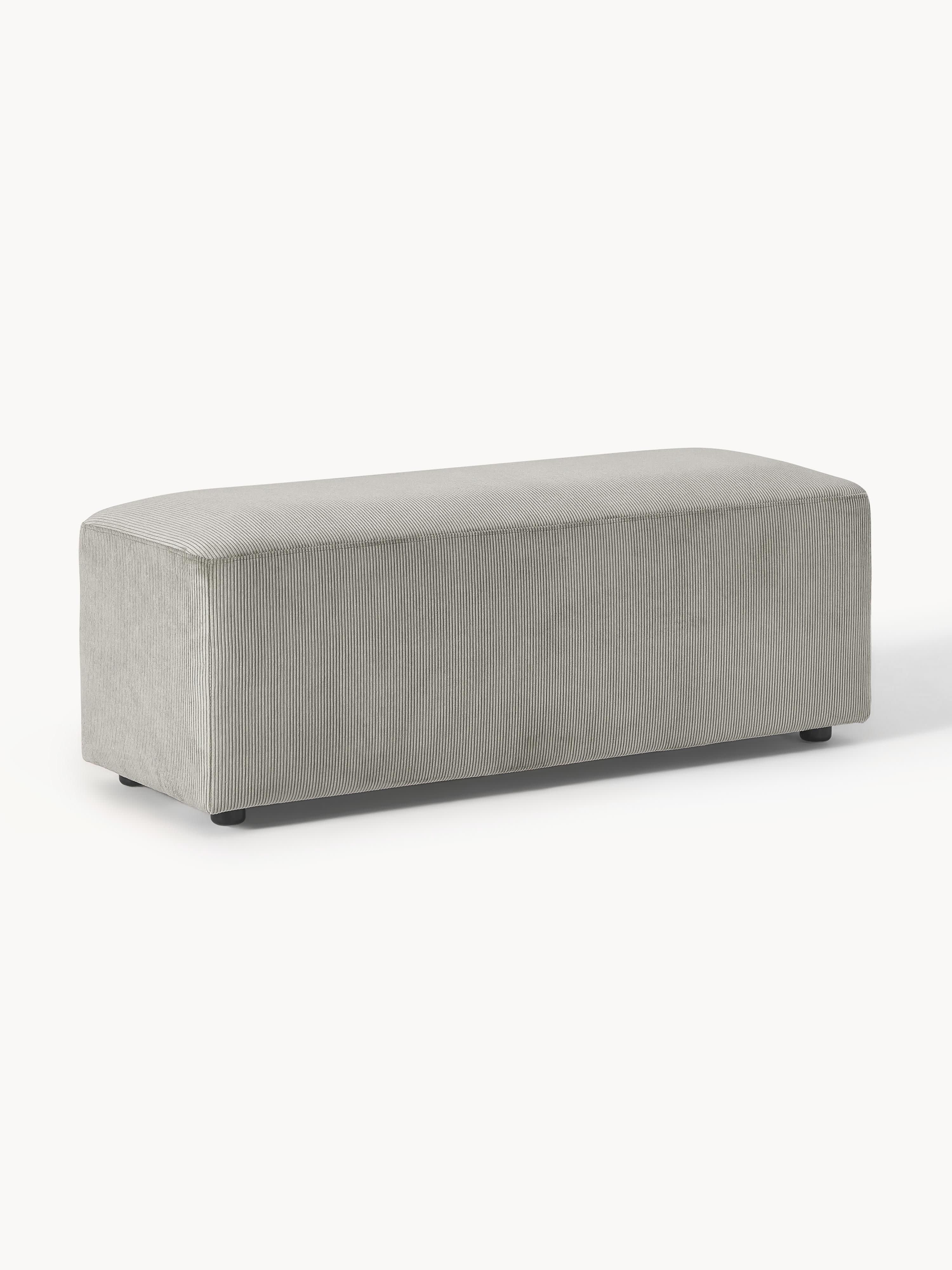 XL Sofa-Hocker Melva aus Cord, B 116 x T 42 cm