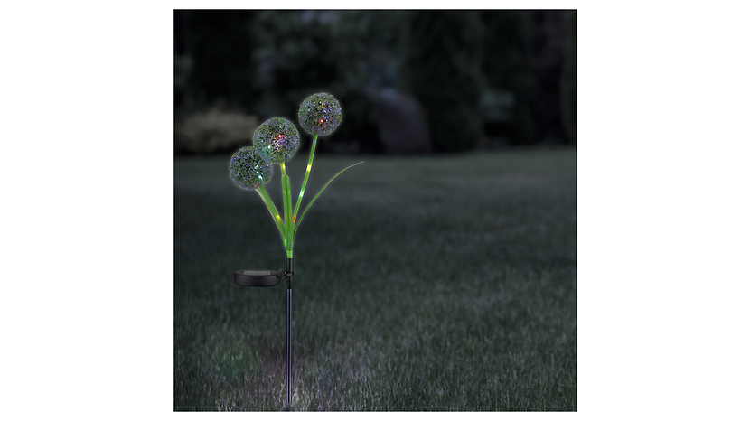 Lampa solarna Allium LED 3-punktowa czarno-zielona