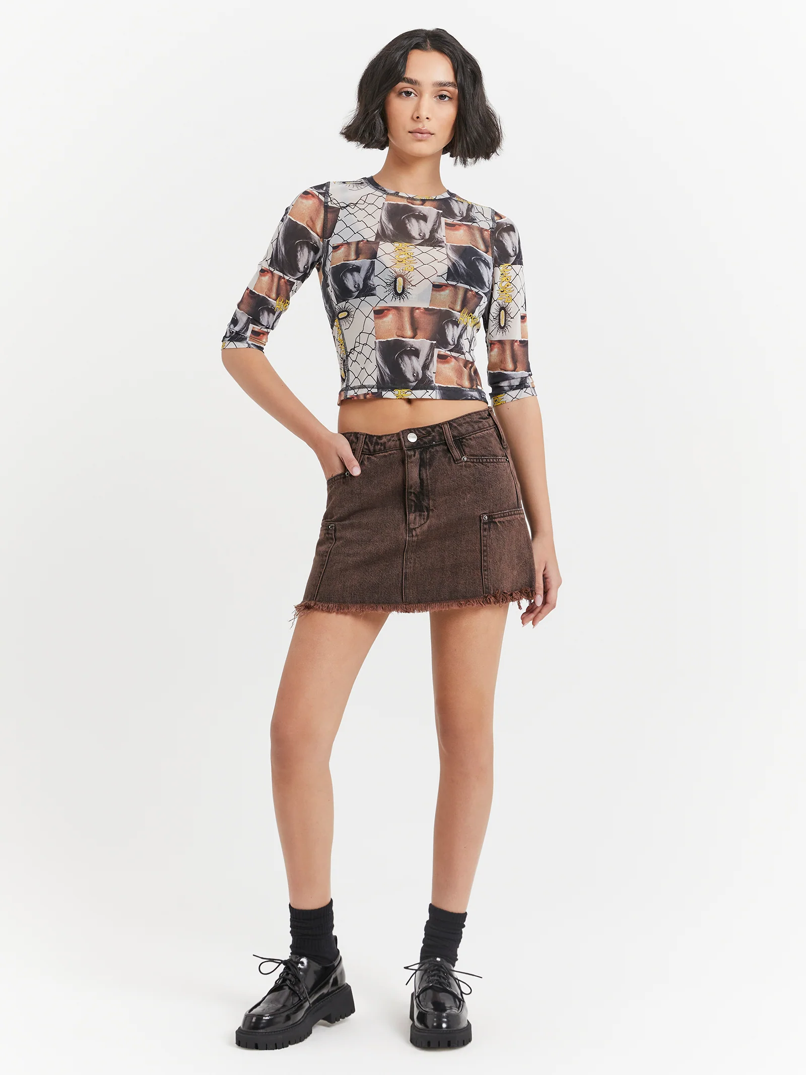 Tasty Rainbow Long Sleeve Mesh Top