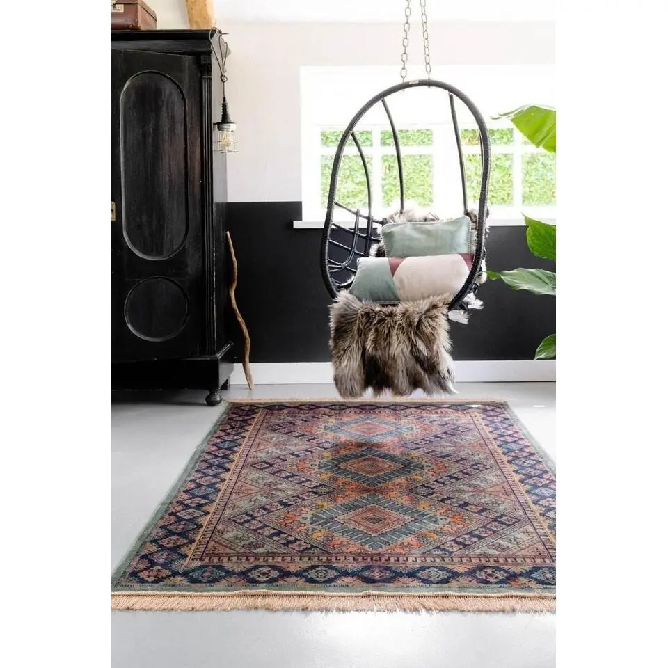 Tier Interieur05 Vintage Vloerkleed Khepera Groen - 300 x 200 cm